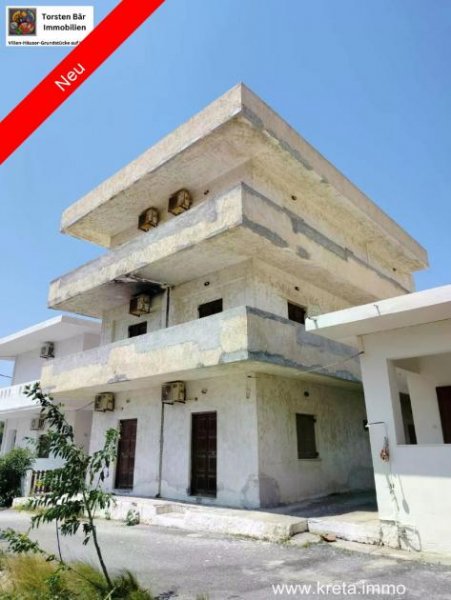 Tsoutsoura Kreta Tsoutsoura: renovierungsb. Apartmenthaus direkt am Meer Haus kaufen